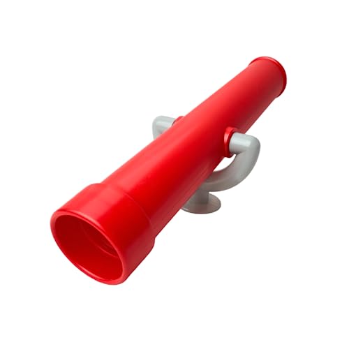OTITU Jumelles pour Tour De Jeu, Accessoire De Maisonnette - Jumelles en Plastique - Jumelles pour Enfants pour Tours d'escalade Maisonnette Jouet pour Enfants Jardin Rouge et Gris