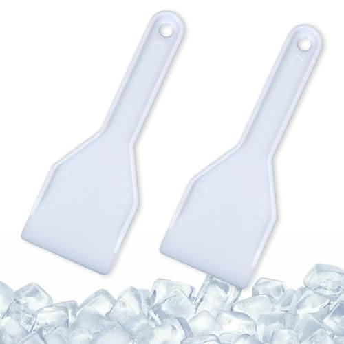 AFCJLTO Lot de 2 grattoirs à glace en plastique rigide pour un dégivrage facile et propre du réfrigérateur ou du congélateur, Idéal pour enlever la glace et nettoyer le congélateur