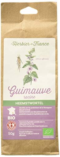 L'herbier de France Guimauve Racines, Bio, Sachet Kraft 50 g