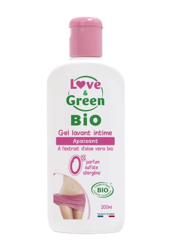Love & Green - Gel Lavant Intime Apaisant Bio 200 ml - Fabriqué en France