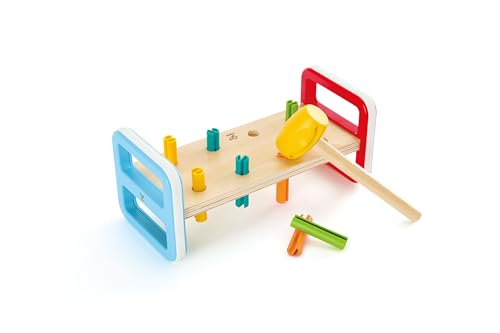 Hape E0506 Rainbow Pounder - Colourful Wooden Toy for Toddlers