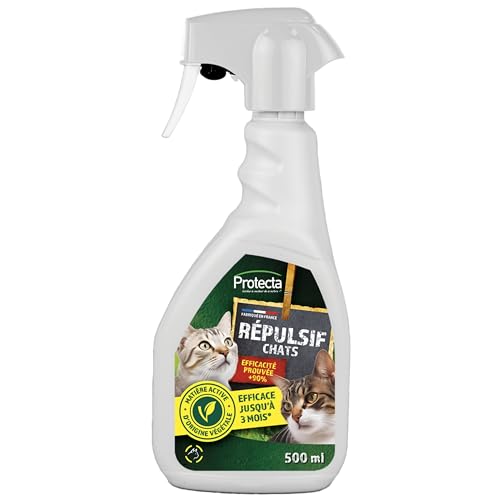 Répulsif Chats Intérieur et Extérieur, Spray Anti-Griffure et Marquage Urinaire, 500ml – Protection Efficace pour Mobilier et Jardins