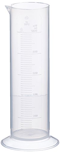 neolab électronique 4039 éprouvette graduée, forme basse, 1000 ml : 25 ml, PP, ronde pied