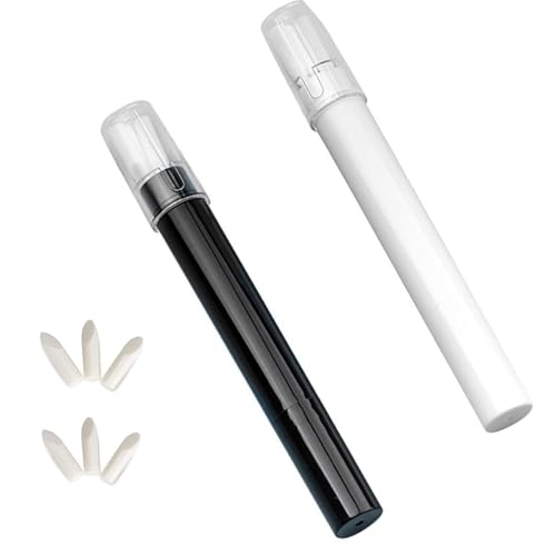 Stylo Correcteur de Vernis (2 Pièces), Nail Art Correcteur Stylo Stylo Dissolvant, Pour un Vernis à Ongles Propre, 6 embouts de remplacement d'ongles remplaçables