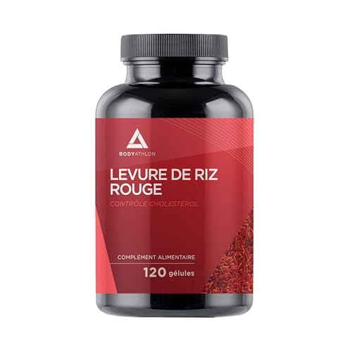 Levure de Riz Rouge cholesterol 120 Capsules- Monacolina K, Coenzyme Q10, Policosanol, Guggul- Ingrédients naturelle- Riz rouge gelules cholestérol