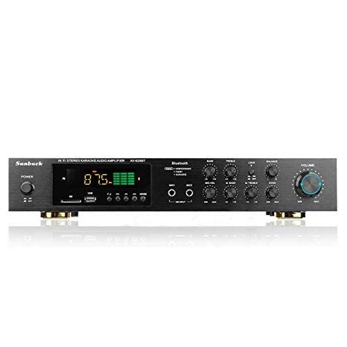 Kaibrite Amplificateur stéréo audio numérique, complet, 600 W, avec Hifi, bluetooth, bande FM/AM intégré, 5 canaux et télécommande