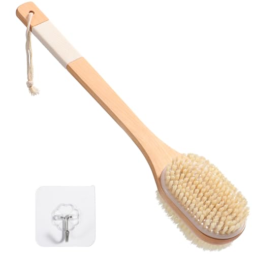 Blendura Brosse Dos Douche Long Manche, Utilisation Humide et Sèche Brosse Dos Brosse Exfoliante Corps, 43 cm Longueur