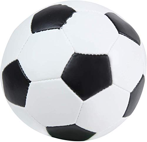 Lena- Soft Football Noir-Blanc, env. 13 cm, Souple pour Jouer, Sport pour garçons et Filles, Balle de Jeu pour Enfants à partir de 12 Mois, 62177