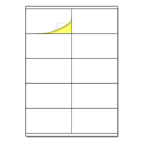 105 x 57 mm, 25 feuilles, A4 Étiquettes Autocollantes Imprimable Blanc - 10 par feuille