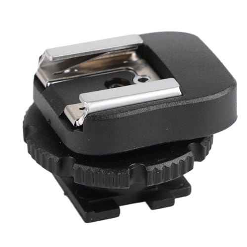 Adaptateur de Griffe Porte-accessoires pour Caméscope, Adaptateurs de Montage Flash avec Matériau ABS Robuste, Léger, Connexion, pour Connexion de Flash Externe au Caméscope