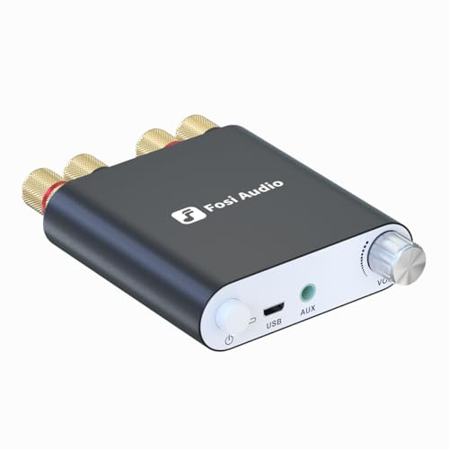 Fosi Audio ZK-1002D Amplificateur Bluetooth 5.0, 100W x2 Mini Amplificateur Audio 2 Canaux, Ampli HIFI Digital Stéréo avec Entrée Bluetooth/AUX/USB, Amplificateur de Puissance à Deux Puces TPA3116D2