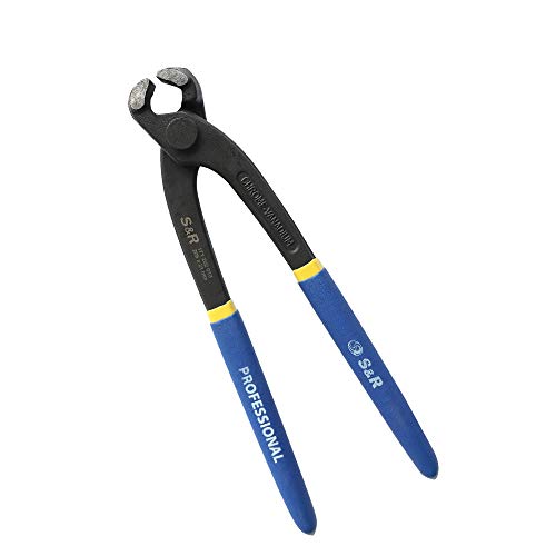S&R Pince coupanteTenailles en acier chrome-vanadium avec poignées revêtues - Pince à tresser (205 mm)