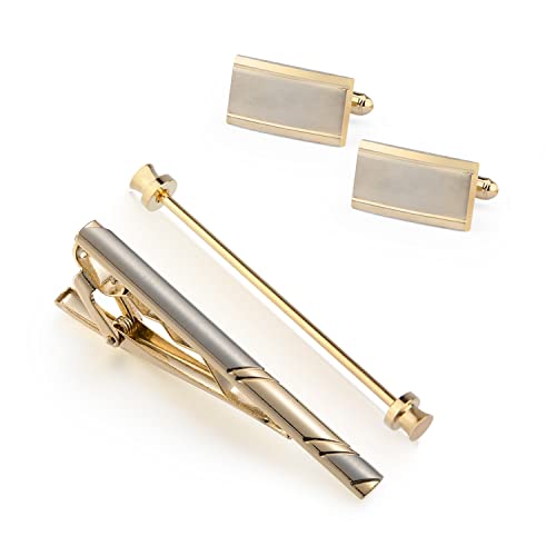 Wynameleri Ensemble de boutons de manchette et pinces à cravate classiques pour homme, mariage, fête des pères, accessoire de décoration pour affaires, anniversaire, boutons de manchette personnalisés