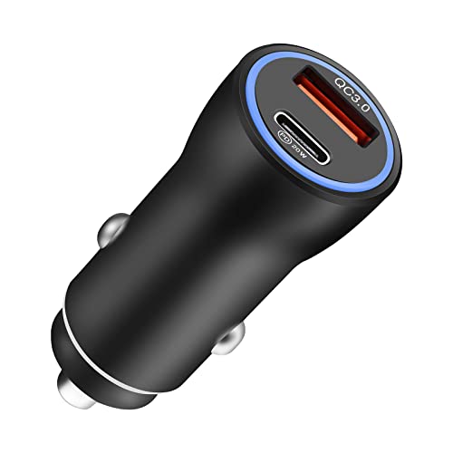 Hoppac Allume Cigare,Chargeur Voiture PD&QC, Chargeur iphone PD 20W Charge Rapide, QC 18W Chargeur Allume Cigare USB Rapide avec iphone 14/13/12/Samsung Galaxy
