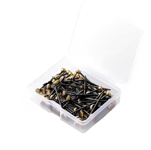Lot de 50 clous pour tableau, avec tête en laiton, 25 mm, robustes, pour accrocher des photos, des miroirs sur bois et plaques de plâtre