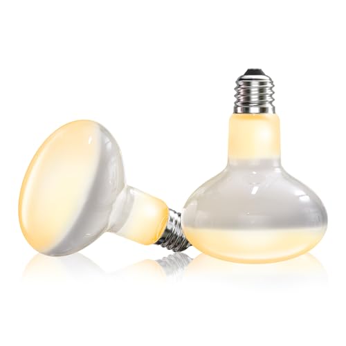 GlowUp 100W Lampe Chauffante Terrarium, E27 Ampoule Chauffante Poussin graduable, Convient aux poussins, tortues, lézards, serpents et autres reptiles et amphibiens, deux paquets