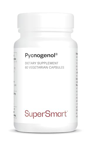 Pycnogenol® - Extrait breveté d'écorce de pin maritime français - 60 gélules végétales - Soutient la circulation sanguine et le confort des jambes - SuperSmart