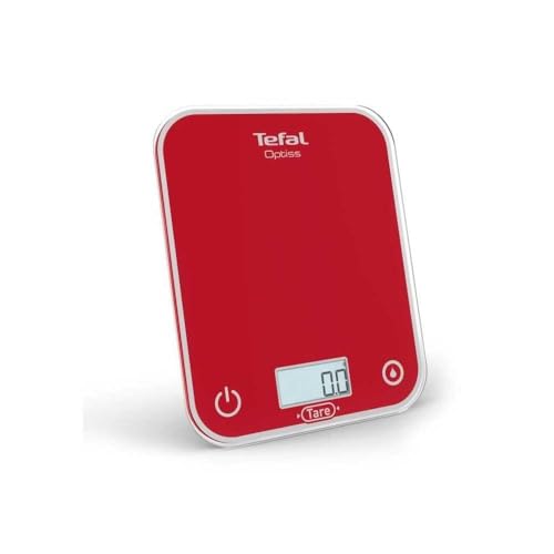 Tefal, Balance de cuisine électronique, Optiss, Écran rétroéclairé facile à lire, Résistance aux rayures, Capacité de 5kg, Blanc, BC50U3V0