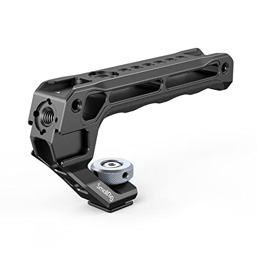 SMALLRIG Poignée Supérieure (Cold Shoe Version), Poignée Légère pour Cage de Caméra, Plate-Forme Vidéo Universelle avec 5 Adaptateurs de Cold Shoe Intégrés Inclus - 3764