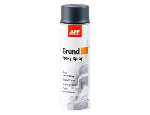 APP Epoxy Grund Spray | Apprêt époxy bombe | Primaire antirouille metal | Protection contre la corrosion | Gris foncé | 500 ml