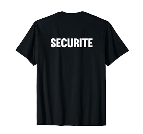 SECURITE Dos large imprimé à l'arrière Inscription Securite T-Shirt