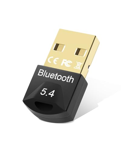 RUIZHI Clés Bluetooth - 5.4 Dongle Bluetooth, USB Adaptateur, PC Clé USB pour Casque, Manette, Clavier, Smartphone, Tablette, avec Windows 11/10/8.1/7 (Noir)