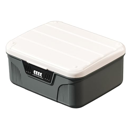 Boîte d'organisateurs de médecine verrouillable, Boîte de stockage d'urgence des premiers soins en santé, bacs de stockage de médecine haute capacité avec partition ＆ Code de combinaison pour la méde