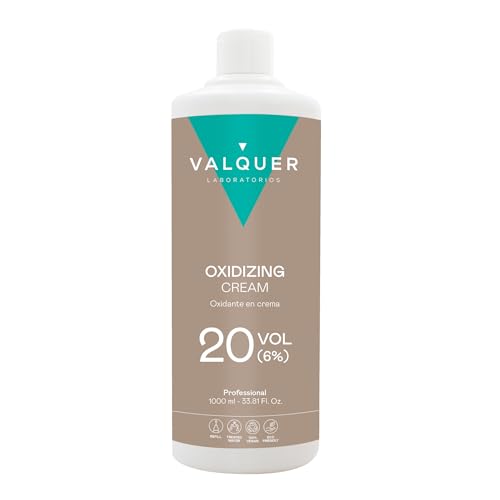 Valquer Profesional Oxygéné Valquer Crème Stabilisée, 20 Volumes 6% Coloration Permanente des Cheveux à Usage, 1000 ml