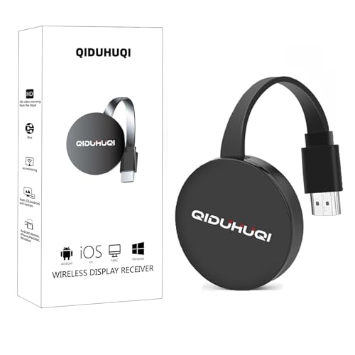 Wireless HDMI Dongle，Miracast HDMI Dongle, Hdmi dongle Cast pour i-Phone/iPad/Android/i-OS vers TV/Moniteur (Prend en Charge Miracast, DLNA, Airplay)