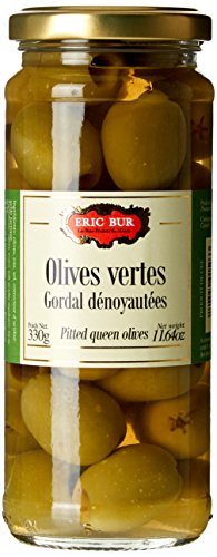 ERIC BUR Olives Vertes Gordal Dénoyautées 330 g - Lot de 6