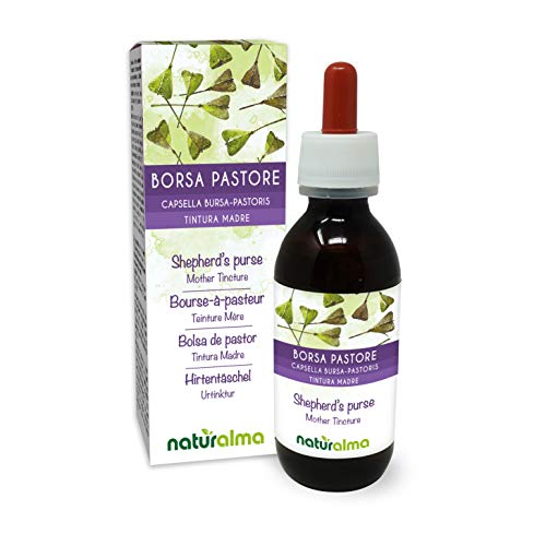 Bourse-à-pasteur (Capsella bursa-pastoris) herbe Teinture Mère sans alcool Naturalma - Extrait liquide gouttes 120 ml - Complément alimentaire - Végétalien ou végan
