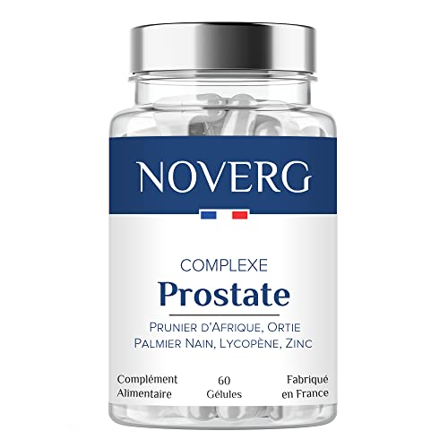 Complexe Prostate | Confort Urinaire Homme | Ortie, Palmier Nain et Prunier d’Afrique | Vegan | 60 Gélules | 30 Jours | Fabriqué en France, Anti-inflammatoire,Urinaires