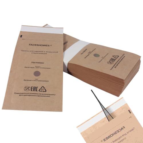 WeddHuis 50 Sachets de Stérilisation Jetables Auto-Scellants pour Outils de Manucure et Cosmétiques (75 x 150 mm)