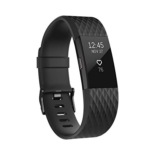 Fitbit Charge 2 Édition Spéciale Bracelet D'activité Mixte Adulte, Noir/Anthracite, Taille S
