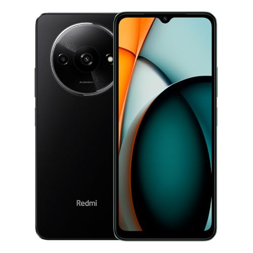 Xiaomi REDMI A3 4, Telephone Portable 128GB, Double caméra arrière 8MP avec IA, Compatible Charge Rapide 10W, Noir