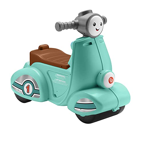 Fisher-Price Porteur Scooter Éveil Progressif | Porteur Enfant 1 An | Moto Porteur Avec Contenu Éducatif | Cadeau Enfant 1 An | Jouet Enfant 1 An à 3 Ans (Version Multilingue, Poids Max. 25 kg), HMV76