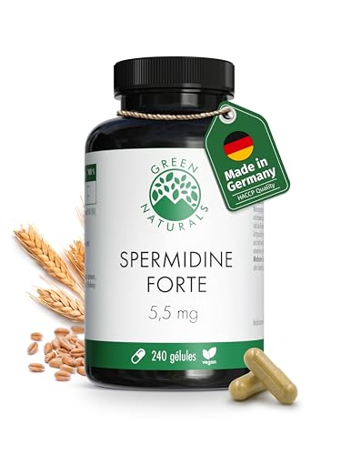 Spermidine - 5,5 mg d'extrait de germe de blé concentré par gélule - Testé en laboratoire - 90 gélules