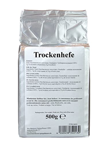 LEVURE DE BOULANGER BAKERS YEAST 500 g de levure sèche - de qualité professionnelle