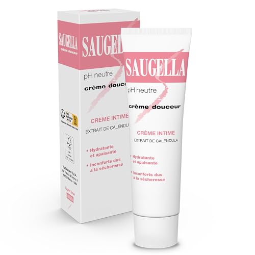 Saugella - Crème Douceur - Crème hydratante Intime - Apaise les démangeaisons et les sensations de brûlures – Maintient une flore intime hydratée et équilibrée - 30 ml