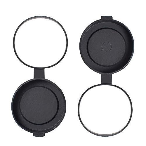 Kylietech Cache d'objectif pour jumelles 42 mm - Pour jumelles 8 x 42 10 x 42 12 x 42 - Diamètre extérieur 50-52 mm, Noir
