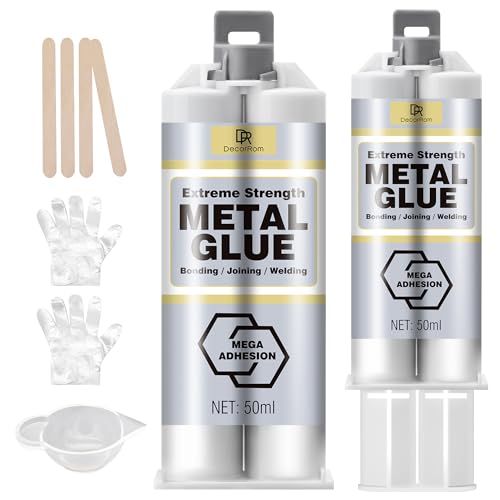 Colle Epoxy Metal - 100ml Colle Epoxy Métallique Bi-composant pour Métal, Colle Soudure a Froid Metal Extra Forte, Adhésif Epoxy Colle Ultra Résistante pour Métaux, Inox, Aluminium et autres Matériaux