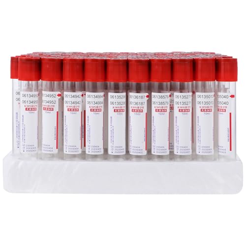 La Collecte de Sang Veineux Sérum Tube: en Plastique Vacutainer Tube Pression Négative Sang Tube 10Ml 100Pcs avec Couvercle sur Le Récipient pour Laboratoire Laboratoire De