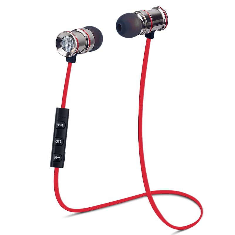 KARYLAX - Écouteurs Kit Piéton Bluetooth Tour de Cou Sport Rouge pour Samsung Galaxy S20, Galaxy S21, Galaxy S22, Galaxy S23