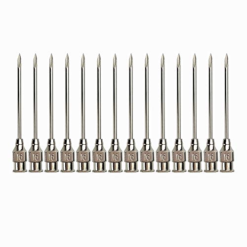 20 Aiguilles De Distribution 26G En Inox - Pour Colle, Pointe émoussée, 1/2 Pouce