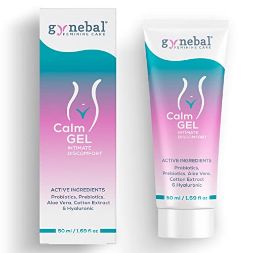 GYNEBAL CALM Gel Intime avec PREBIOTIQUES – Gel Hydratant pour Secheresse Vaginale, Demangeaisons et Inconfort – Soutient la Flore Vaginale – Usage Externe pour Femmes (50 ml)