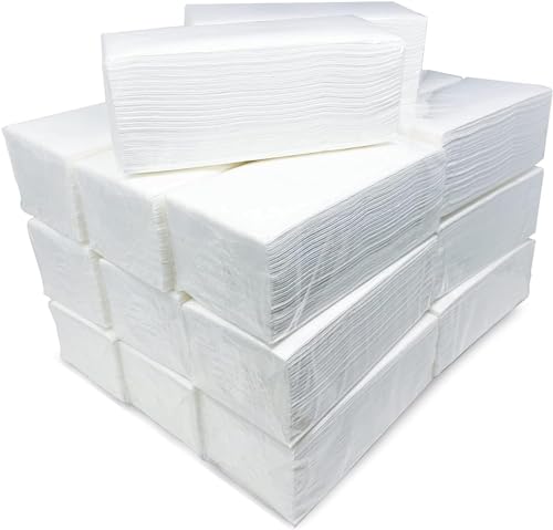 MUNTRADE Essuie-mains pliage en Z - lot de 3000 feuilles en papier essuie mains (20 x 150)