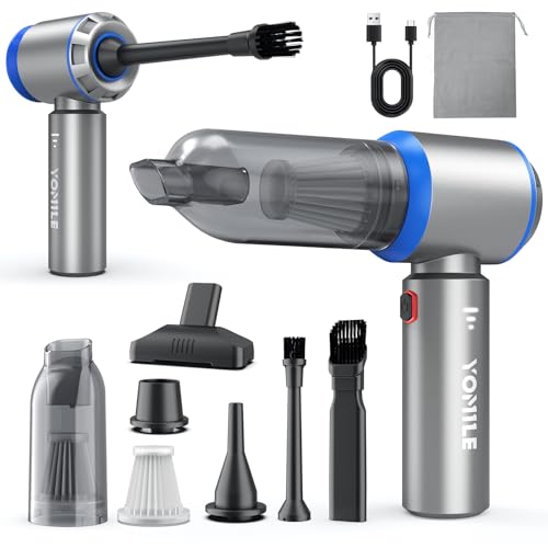 Aspirateur à Main, 25000Pa/120W Mini Aspirateur sans Fil Portable & 210.000 TR/Min électrique avec Moteur sans Brosse, Multifonctionnel Aspirateur Voiture sans Fil pour Bureau, Maison, Cuisine, Poils