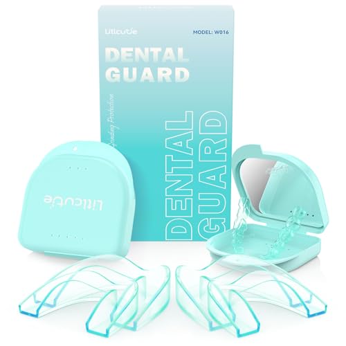 Protège-Dents pour Dents de Grincement Nocturne, Gouttiere Dentaire Bruxisme Thermoformable, Protecteurs Buccaux pour Hommes et Femmes, Protege Dent Nuit pour Dormir, Pack de 4, Menthe verte