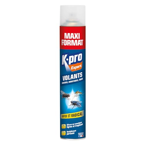 K.PRO 3189 Aerosol anti volants 500ml - Effet choc et puissant : détruit tous les insectes volants rapidement