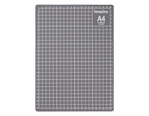 INNSPIRO Base de coupe A4 − 22x30cm. Tapis de coupe auto-cicatrisant. Pour écrire, dessiner, estamper et couper. Protection des surfaces de travaiur couper les matériaux avec un cutterl. Parfait po